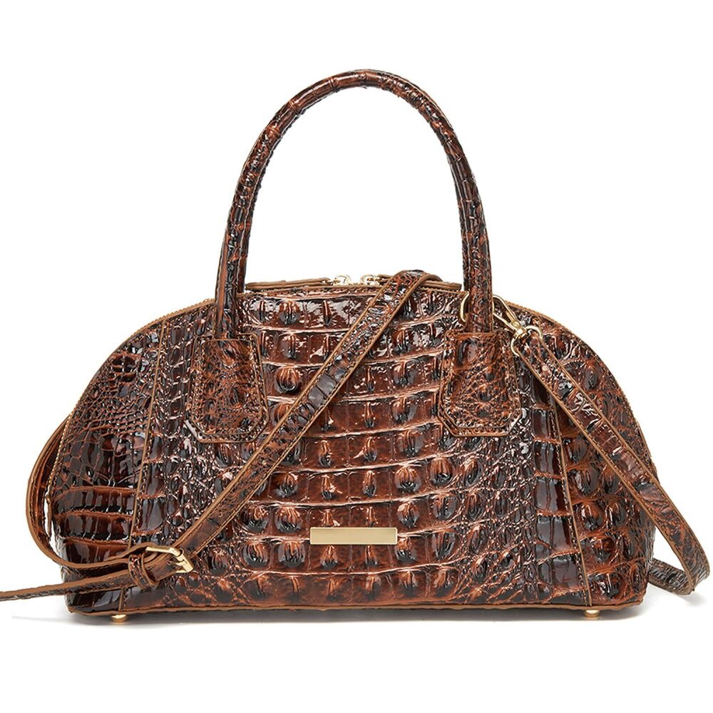7193 Crocodile Top-Handle Purse Trendy Vegan Leather Crossbody Bag